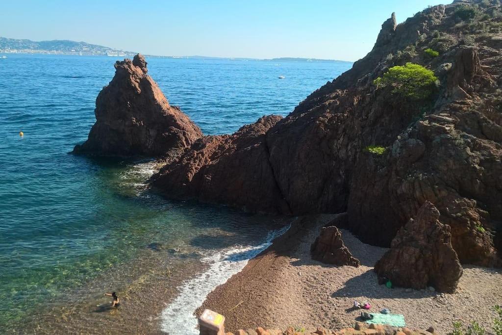 2 Pieces Climatise A 200M Des Plages Théoule-sur-Mer Extérieur photo